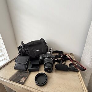 Canon R100 Black Digital Camera Set with Accessories